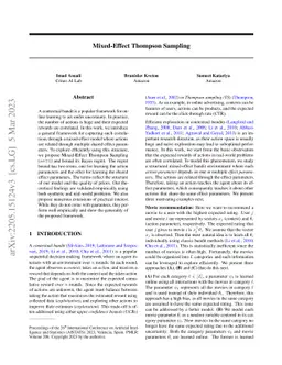 Mixed-Effect Thompson Sampling