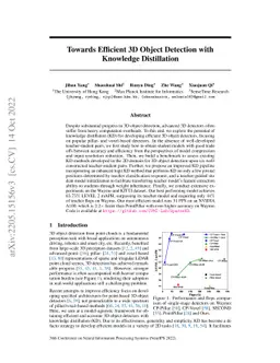 Towards Efficient 3D Object Detection with Knowledge Distillation