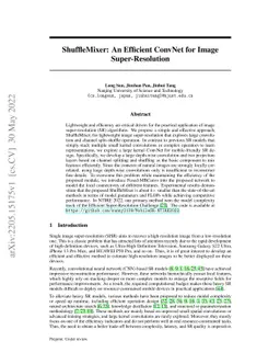 ShuffleMixer: An Efficient ConvNet for Image Super-Resolution