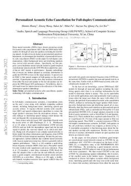 Personalized Acoustic Echo Cancellation for Full-duplex Communications
