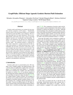GraphWalks: Efficient Shape Agnostic Geodesic Shortest Path Estimation