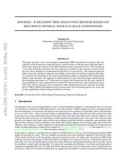 bsnsing: A decision tree induction method based on recursive optimal
  boolean rule composition