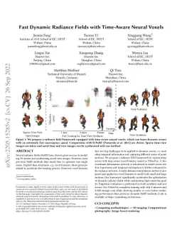 Fast Dynamic Radiance Fields with Time-Aware Neural Voxels