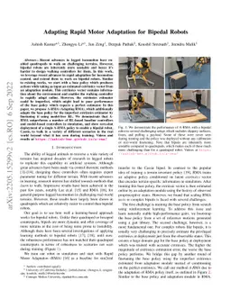 Adapting Rapid Motor Adaptation for Bipedal Robots