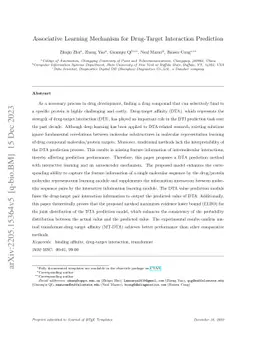 Associative Learning Mechanism for Drug-Target Interaction Prediction