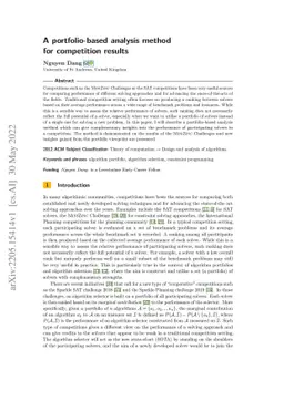 A portfolio-based analysis method for competition results