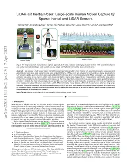 LiDAR-aid Inertial Poser: Large-scale Human Motion Capture by Sparse
  Inertial and LiDAR Sensors