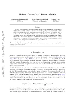 Holistic Generalized Linear Models