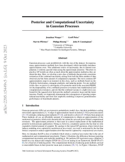 Posterior and Computational Uncertainty in Gaussian Processes