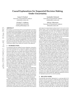 Causal Explanations for Sequential Decision Making Under Uncertainty