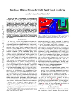 Free-Space Ellipsoid Graphs for Multi-Agent Target Monitoring