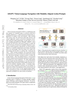 ADAPT: Vision-Language Navigation with Modality-Aligned Action Prompts