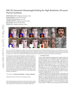 IDE-3D: Interactive Disentangled Editing for High-Resolution 3D-aware
  Portrait Synthesis