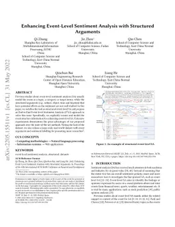 Enhancing Event-Level Sentiment Analysis with Structured Arguments