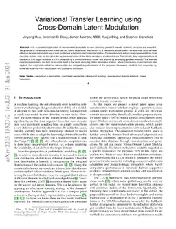 Variational Transfer Learning using Cross-Domain Latent Modulation