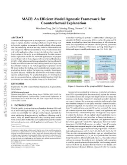 MACE: An Efficient Model-Agnostic Framework for Counterfactual
  Explanation