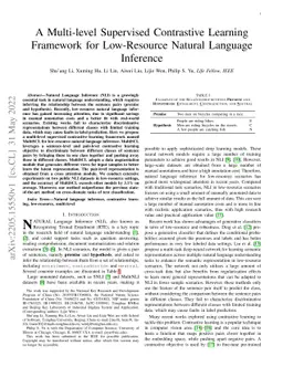 A Multi-level Supervised Contrastive Learning Framework for Low-Resource
  Natural Language Inference