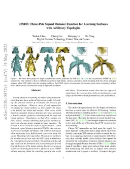 3PSDF: Three-Pole Signed Distance Function for Learning Surfaces with
  Arbitrary Topologies