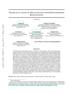 Generative Aging of Brain Images with Diffeomorphic Registration