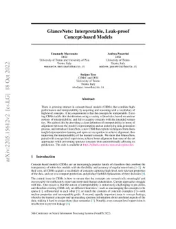 GlanceNets: Interpretabile, Leak-proof Concept-based Models