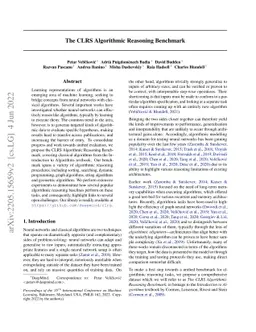 The CLRS Algorithmic Reasoning Benchmark