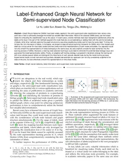 Label-Enhanced Graph Neural Network for Semi-supervised Node
  Classification