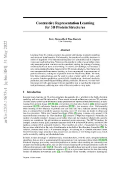 Contrastive Representation Learning for 3D Protein Structures