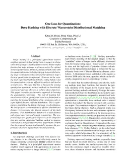 One Loss for Quantization: Deep Hashing with Discrete Wasserstein
  Distributional Matching