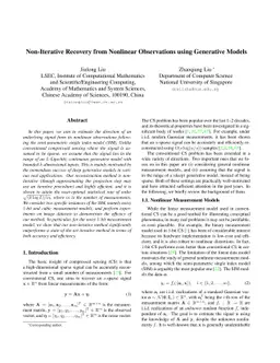 Non-Iterative Recovery from Nonlinear Observations using Generative
  Models