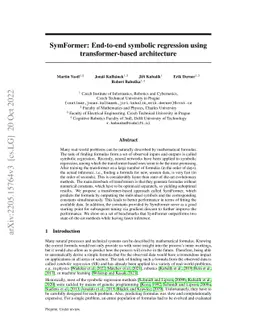 SymFormer: End-to-end symbolic regression using transformer-based
  architecture