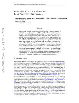 Concept-level Debugging of Part-Prototype Networks