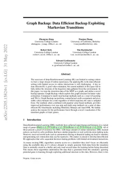 Graph Backup: Data Efficient Backup Exploiting Markovian Transitions