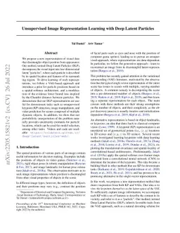 Unsupervised Image Representation Learning with Deep Latent Particles