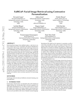 FaIRCoP: Facial Image Retrieval using Contrastive Personalization