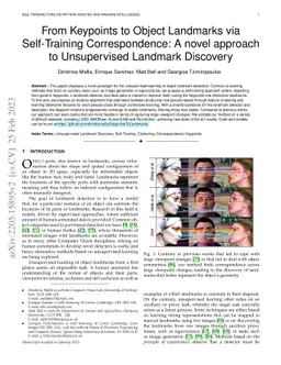 From Keypoints to Object Landmarks via Self-Training Correspondence: A
  novel approach to Unsupervised Landmark Discovery