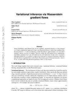Variational inference via Wasserstein gradient flows