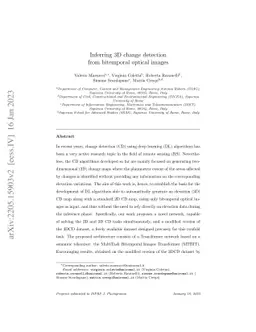 Inferring 3D change detection from bitemporal optical images
