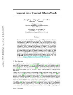 Improved Vector Quantized Diffusion Models