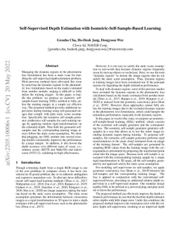 Self-Supervised Depth Estimation with Isometric-Self-Sample-Based
  Learning