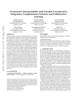 Constructive Interpretability with CoLabel: Corroborative Integration,
  Complementary Features, and Collaborative Learning