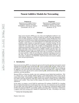 Neural Additive Models for Nowcasting
