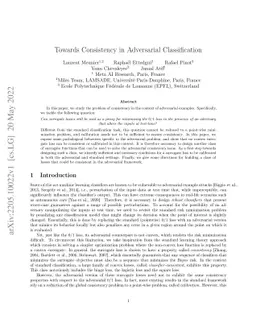 Towards Consistency in Adversarial Classification