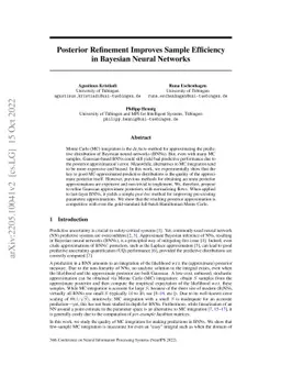 Posterior Refinement Improves Sample Efficiency in Bayesian Neural
  Networks