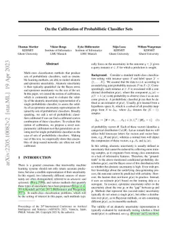 On the Calibration of Probabilistic Classifier Sets