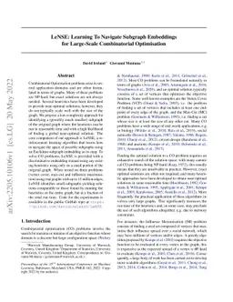 LeNSE: Learning To Navigate Subgraph Embeddings for Large-Scale
  Combinatorial Optimisation