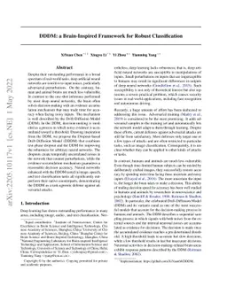 DDDM: a Brain-Inspired Framework for Robust Classification
