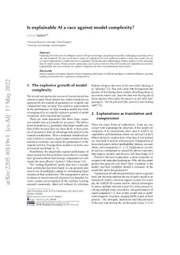 Is explainable AI a race against model complexity?