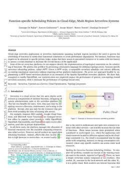 Topology-aware Serverless Function-Execution Scheduling