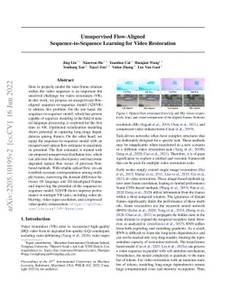 Unsupervised Flow-Aligned Sequence-to-Sequence Learning for Video
  Restoration