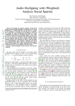 Audio Declipping with (Weighted) Analysis Social Sparsity